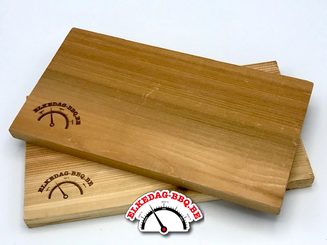 [EDB-000002] ELKEDAG-BBQ - 2 Ceder houten rookplank (dik)